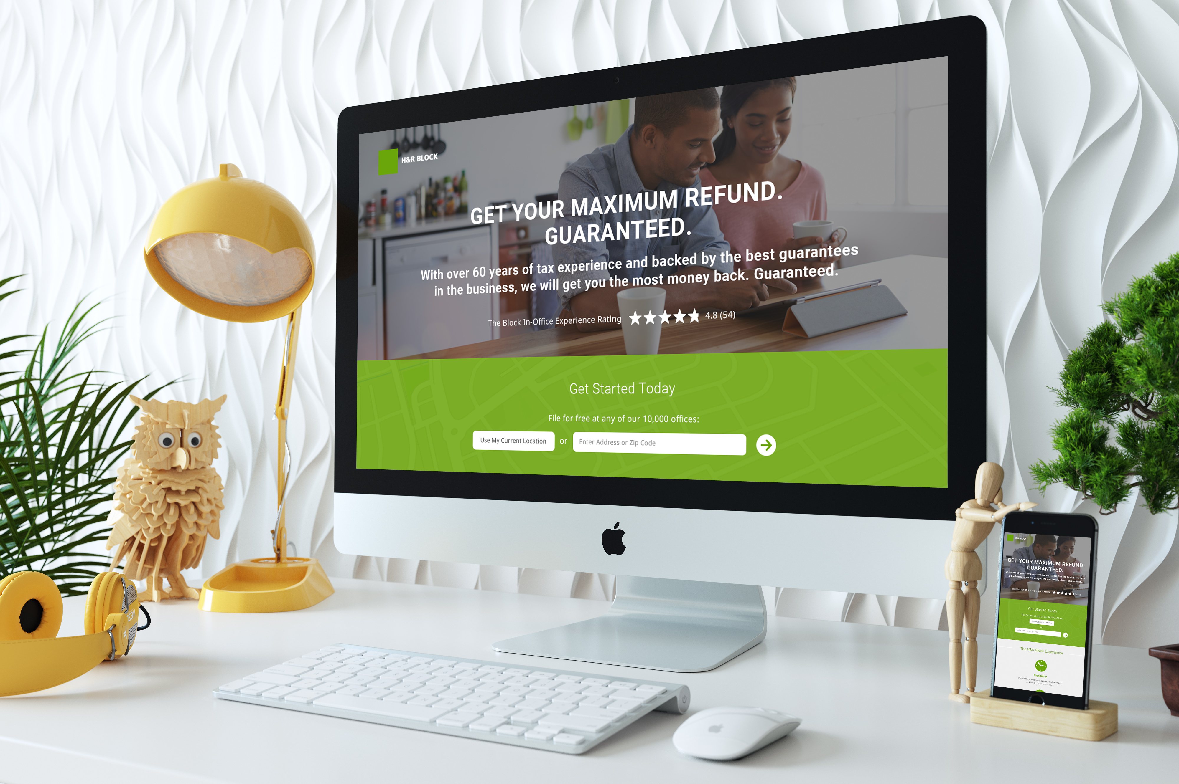 H&R Block desktop and mobile conversion page mockup thumbnail